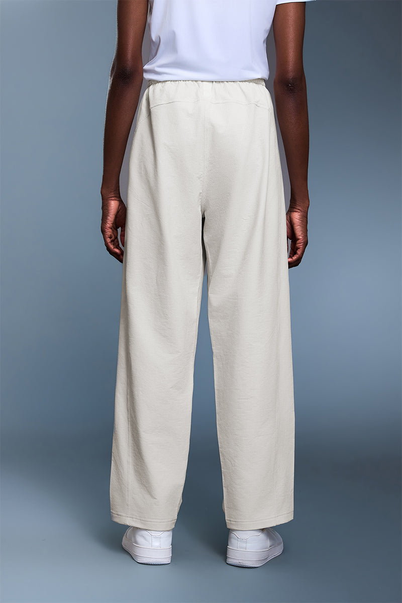 Women High Waist Fleece Lined Windproof Loose Fit Straight Leg Workout Pants
