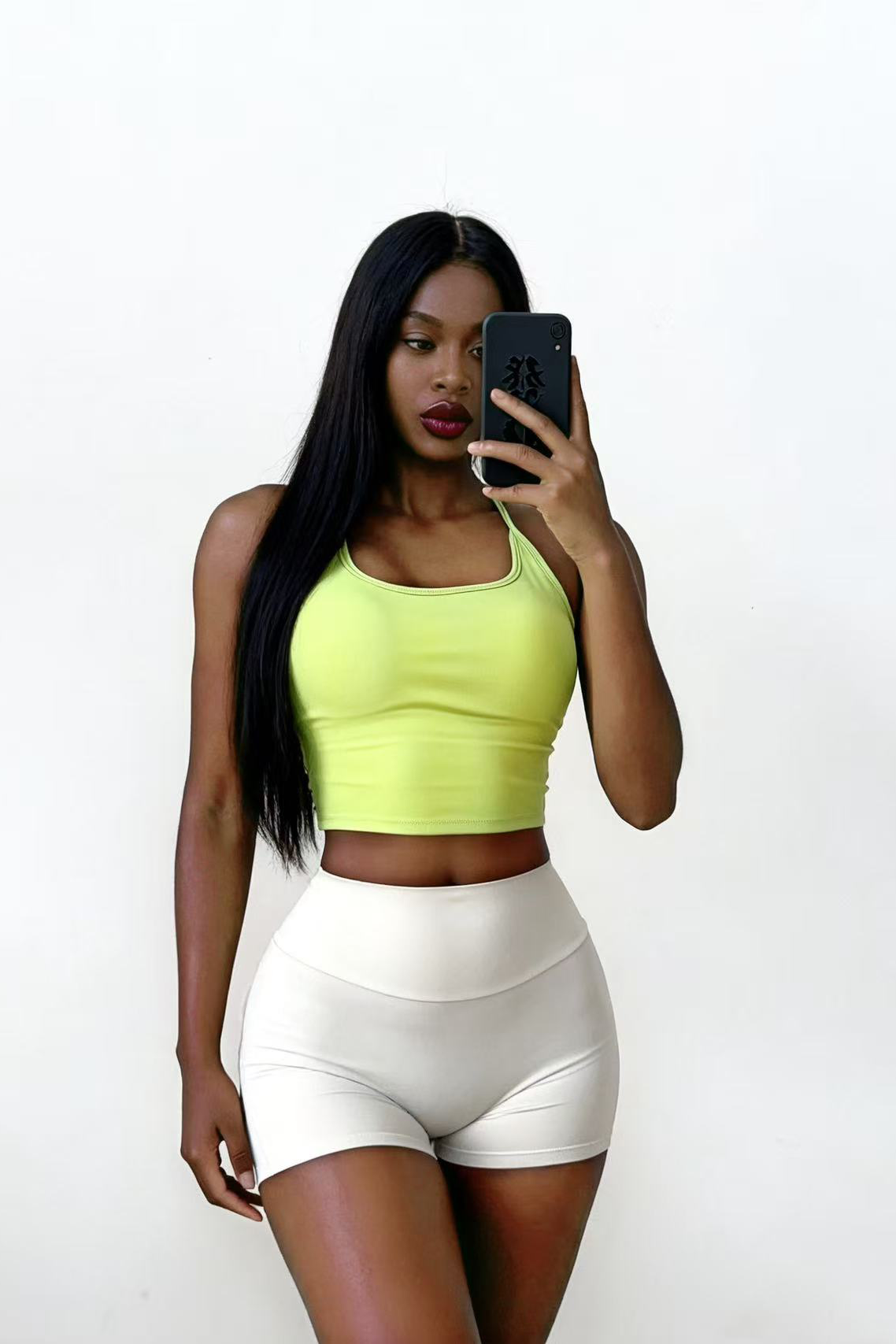 Women's quick-drying with chest pads sports suspenders