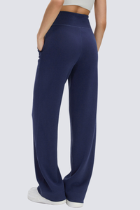 Women High-Waisted Drawstring Waistband Flowy Athletic Pant