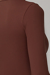 Women Brushed Round Neck Slim Fit Workout Long Sleeve Top