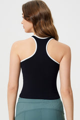 Women Sleeveless With Chest Pad Shock Slim Thin Yoga Fitness Exercise Tank Tops