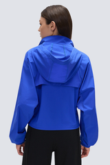 Women's Quick Dry Water Resistant Hooded Drawstring Jacket