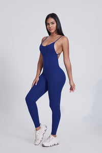 Women'S Cross-Leaky Back Yoga High-Elastic Bodysuit