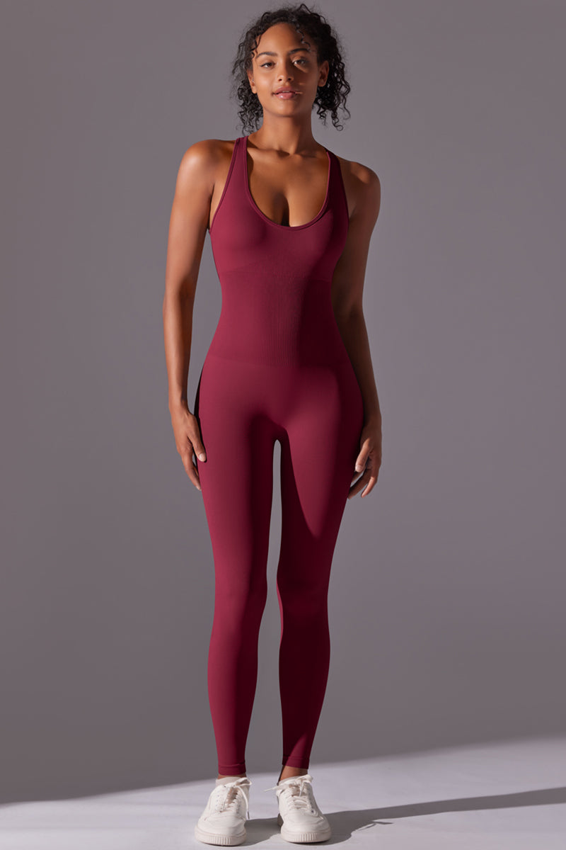 Seamless Women'S I-Back Yoga Sport Jumpsuit