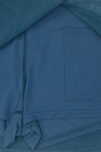 Women Print Sport Set: Crop Hoodie + Skort