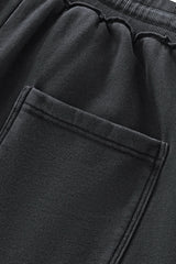 Unisex Washed Cotton Straight-Leg Jogger Pants