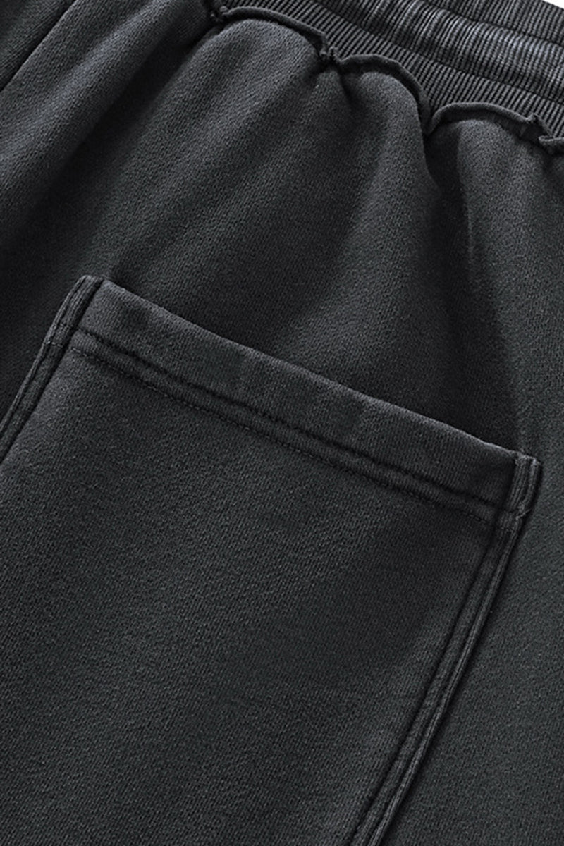 Unisex Washed Cotton Straight-Leg Jogger Pants