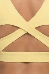 Women's Athletic Set:Cross Back Bra And Cross Waist Shorts