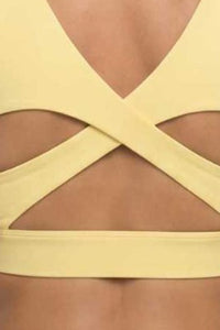 Women's Athletic Set:Cross Back Bra And Cross Waist Shorts