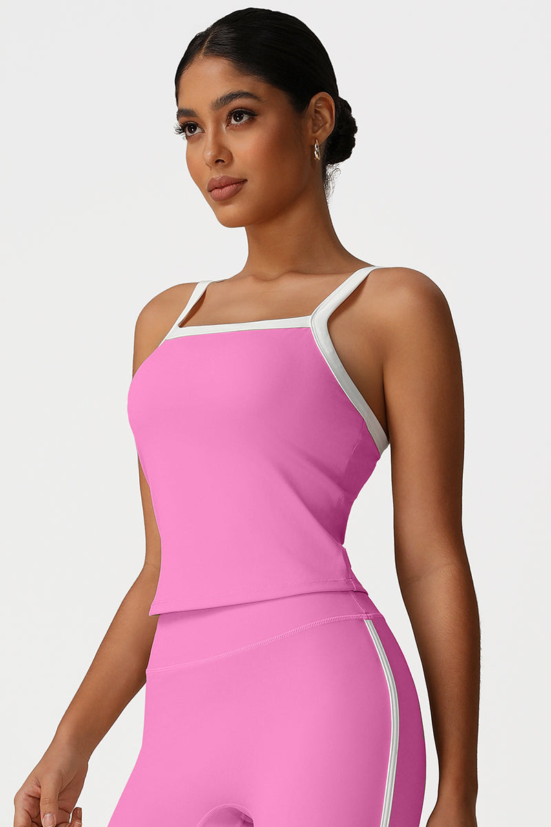 Women Color Block Yoga Sleeveless Tank Tops