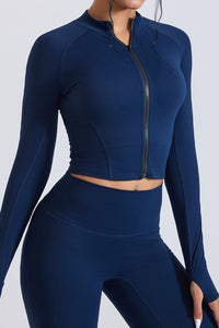 Women Stand Collar Windproof Sport Jacket