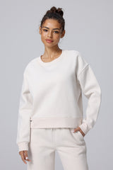 Women Brushed Round Neck Sport Top