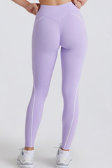 Women's Twist Contrast Line Butt-Lifting Yoga Leggings