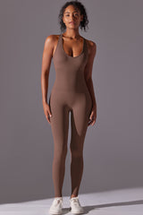 Seamless Women'S I-Back Yoga Sport Jumpsuit