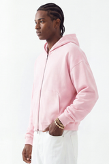 Men's Fall 100% Cotton 360G Boxy Cropped Two‑Way Zip Jacket