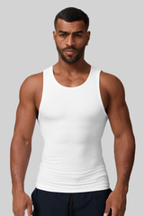 Men's Threaded Tound-Neck Sports And Fitness Tank Top