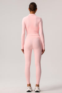 Zip up track jacket & yoga leggings 2-piece set