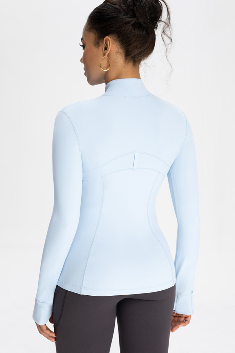 Slim-fit, stand-up collar sports jacket