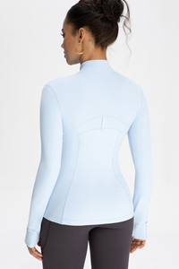 Slim-fit, stand-up collar sports jacket