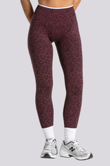 Women's Seamless Contrast Leopard Print Yoga Leggings