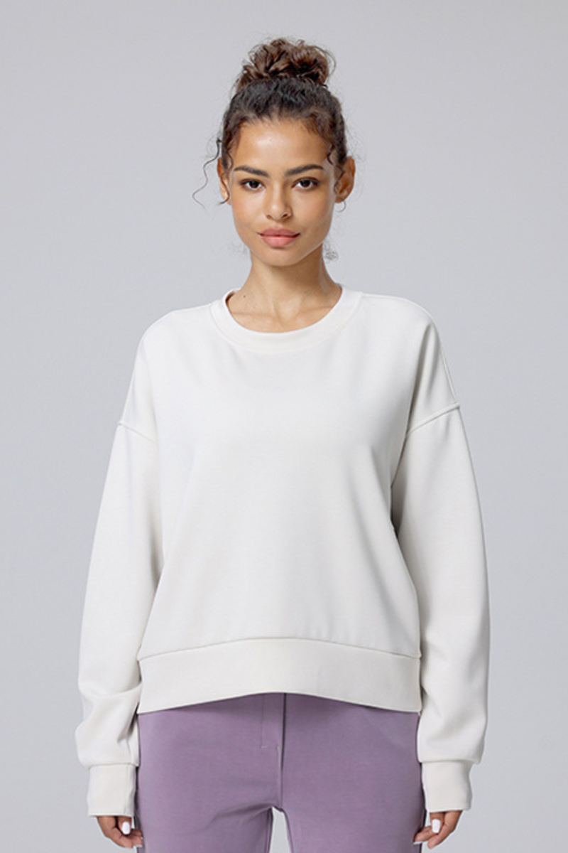 Women Cloud-Like Air Layer Soft Long Sleeve Yoga Sweatshirt