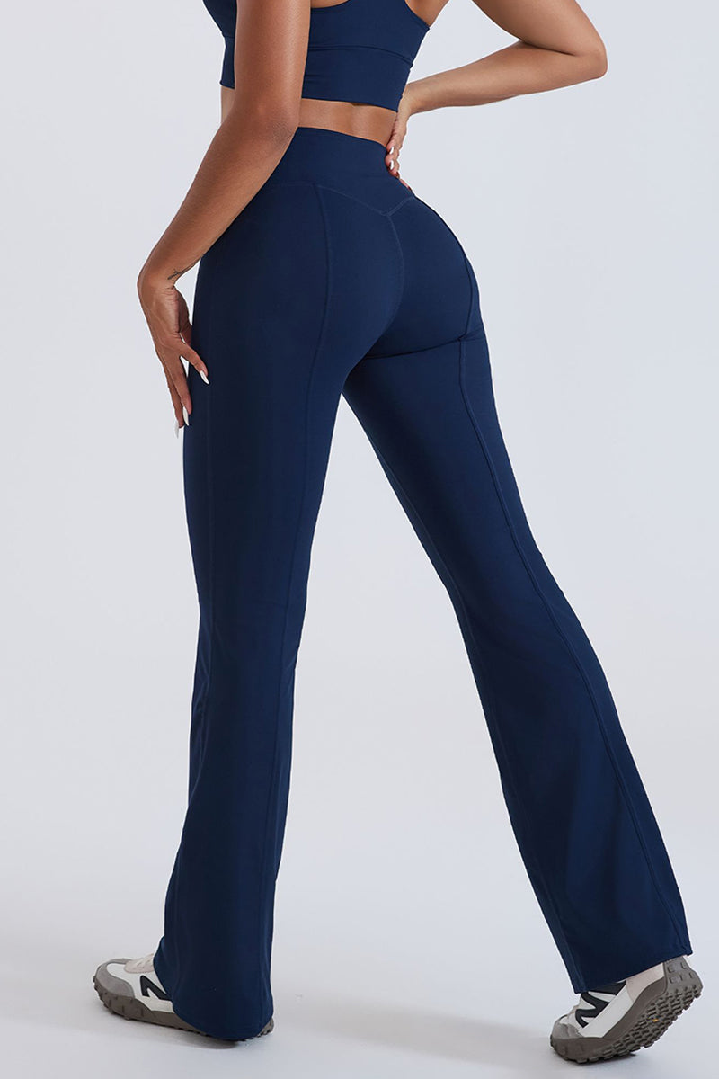 Women Hi-Waist Flared Yoga Leggings