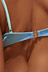 Women's Ribbed Triangle Cup Ring Detail Bikini