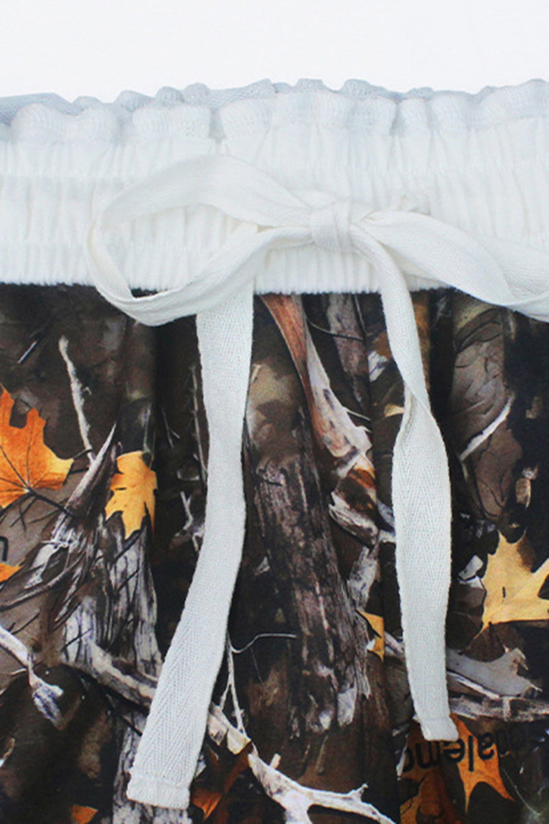 Women Camouflage Drawstring Casual Jogger Pants