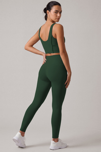 Women's Yoga Set:U-neck Bra And High Waist Leggings