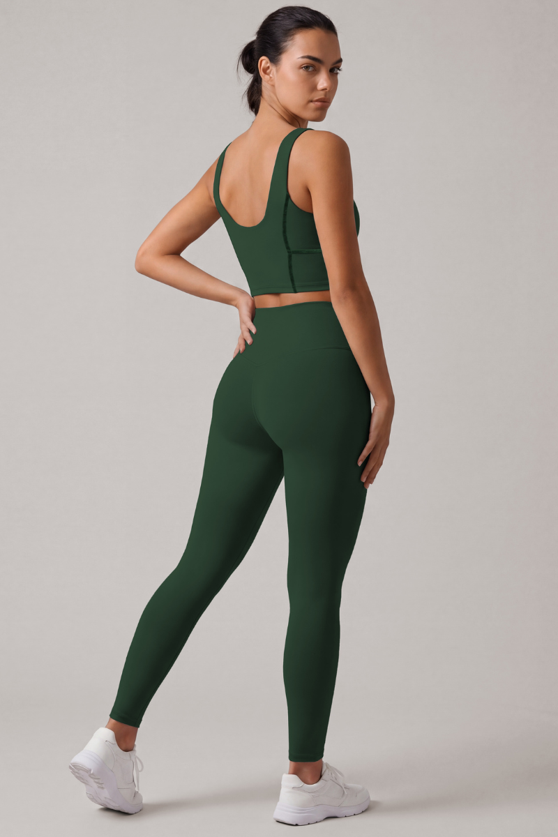 Women's Yoga Set:U-neck Bra And High Waist Leggings