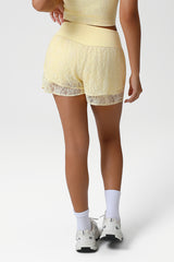 Women Lace Double Layer Anti-Slip Sport Shorts