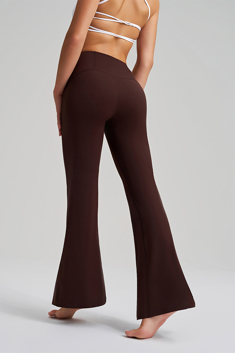 Women High-Waist Flared Butt-Lifting Naked-Feel Yoga Leggings