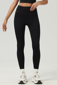 Women's Athletic High Waist No Camel Toe Solid Leggings