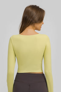 Women'S Yoga Slim Fit Long Sleeved Thumbhole