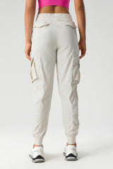 Women Mid-Rise Drawstring Leg Loose-Fitting Lightweight Quick-Drying Breathable Outdoor Workwear Sweatpants
