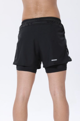 Men's 2-in-1 Anti-Chafe Reflective Quick Dry Running Shorts