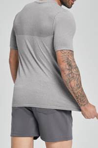 Men's Color Block Soft Textured Quick Dry Sport T-Shirt