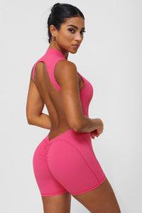 Women High Support Backless Sport Jumpsuit