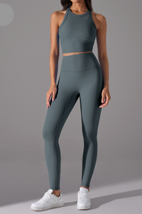 Women High Intensity Sports Bra Seamless Workout Yoga Set