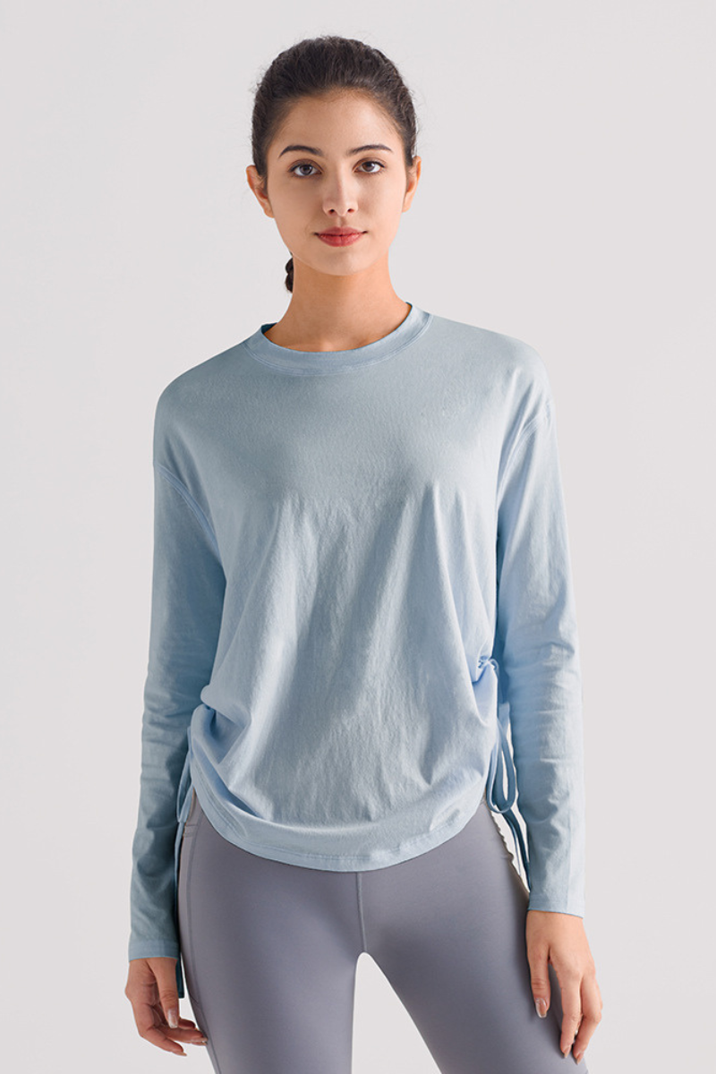 Women's Summer Loose-fit Drawstring  UV Protection Sport Top