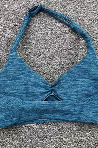 Women Adjustable Straps Hanging Neck Skinny Back Quick Dry Sports Fitness Running Yoga Bra