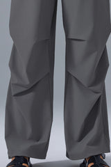 Women Loose Straight Leg Casual Drawstring Jogger Workout Parachute Pants