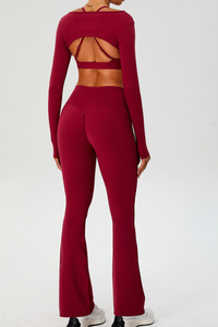 Women's Set: Triangle Cup Bra & Tank Top & Flare Pants
