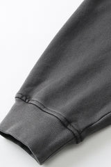 Men/Women Patchwork Raw Edge Vintage Snow Wash Zip Hoodie