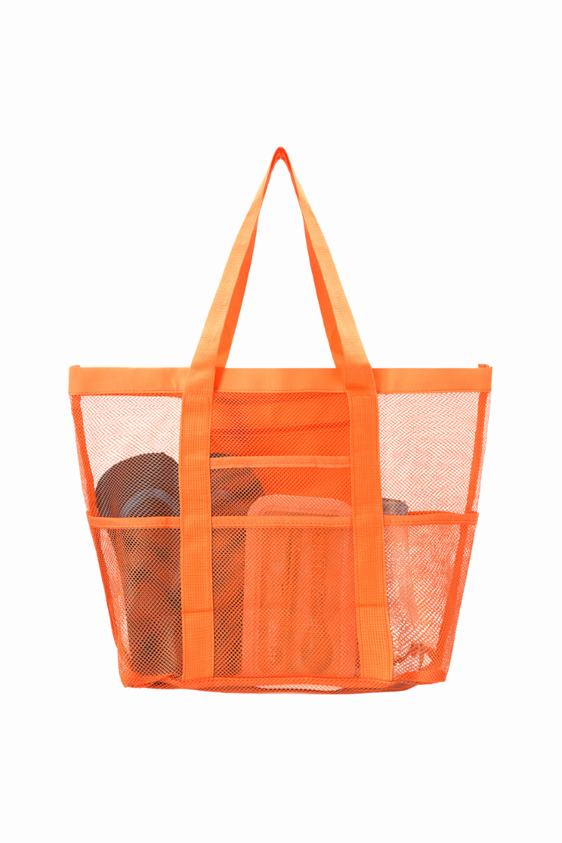 Women's Summer Solid Large Capacity Mesh Sports Bag