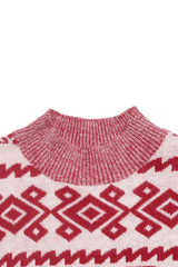 Casual style semi-high collar sweater