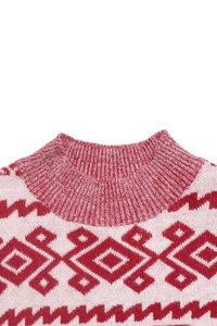 Casual style semi-high collar sweater