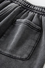 Men/Women Retro Wax-Dye Fleece-Lined Jogger Pants