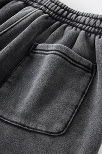 Men/Women Retro Wax-Dye Fleece-Lined Jogger Pants