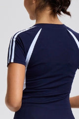 Women Sporty V-Neck Tennis Dress with Mesh Ventilation